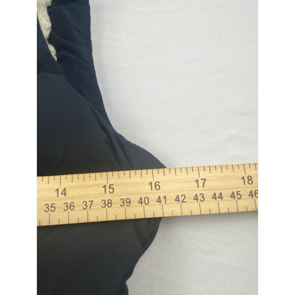 Hollister navy Sherpa Lined Puffer Vest Hooded Zip Up Size XS - Picture 9 of 9